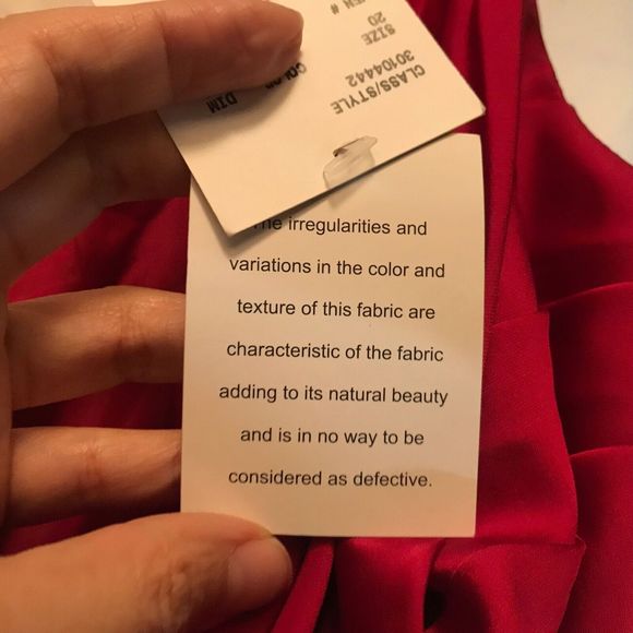 New Davids bridal bridesmaid Red Knee Length One Shoulder with Sash size 20 - Picture 5 of 10